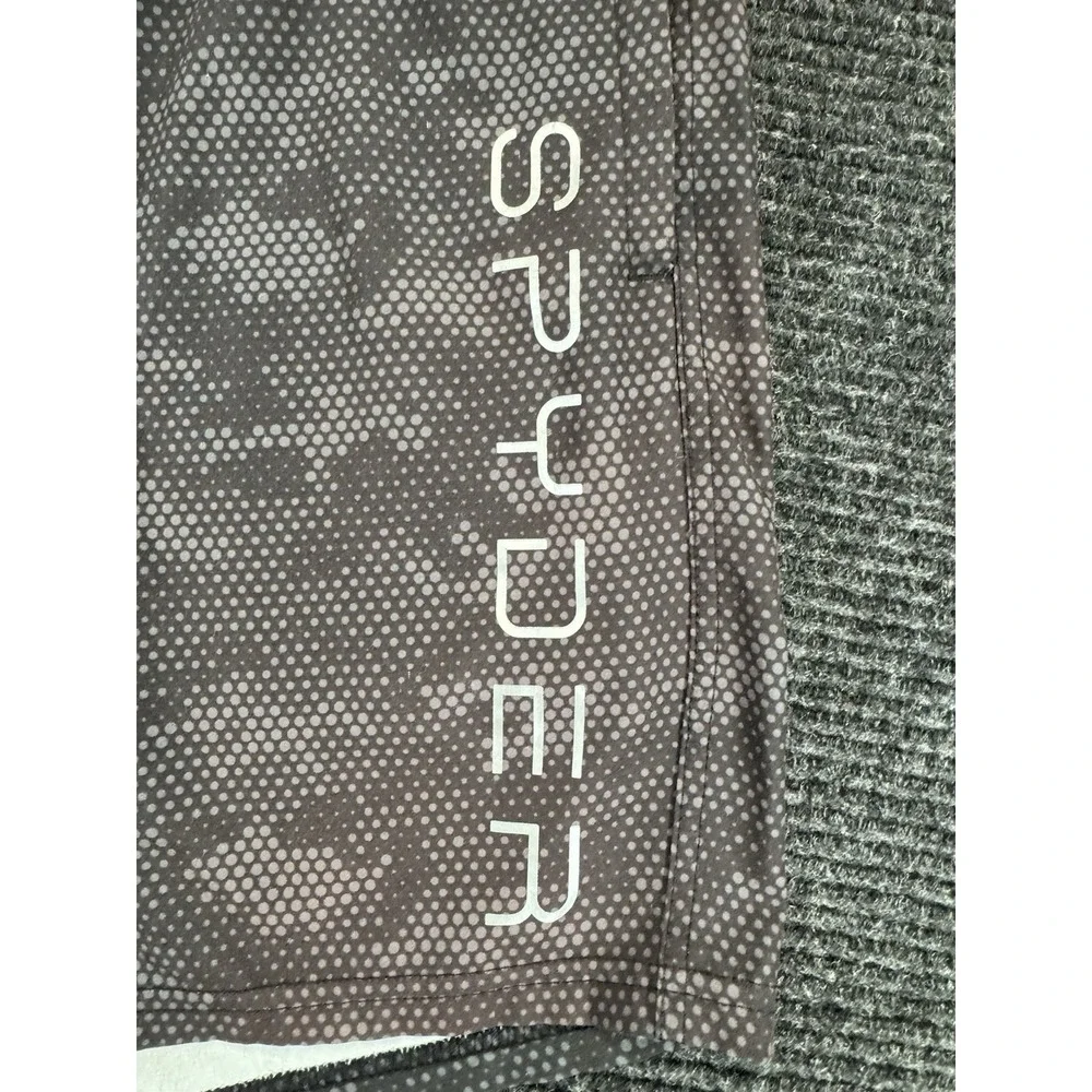 Spyder Swim Men's L Black Gray Camo Swim Trunks Board Shorts UV Protection H44